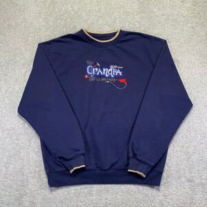 VINTAGE‎ MC Sport This Grandpa Can Fix Anything Sweatshirt XL Navy Embroidered